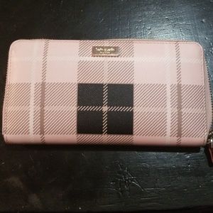 Adorable Pink Plaid Kate Spade Wallet